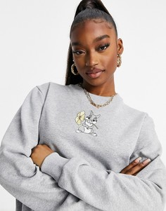 Серый свитшот с вышивкой из мультфильма "Бэмби" Disney Poetic Brands
