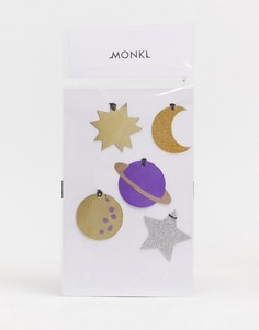 Новогодний набор из 10 разноцветных елочных украшений Monki-Многоцветный