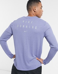 Голубой лонгслив Nike Running Run Division