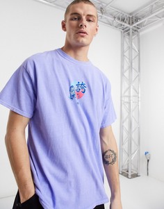 Сиреневая окрашенная футболка Topman-Розовый цвет