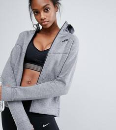 Серый худи на молнии Nike Premium Tf