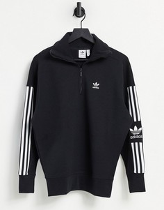 Черный свитшот на молнии с высокой горловиной adidas Originals Locked Up-Черный цвет
