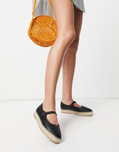 Черные эспадрильи ASOS DESIGN Jane-Черный цвет