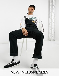 Черный джинсовый комбинезон ASOS DESIGN-Черный цвет