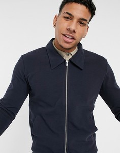 Темно-синяя куртка на сквозной молнии Jack & Jones Premium (от комплекта)-Темно-синий