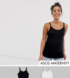 Набор из 2 топов на бретелях для кормящих мам ASOS DESIGN Maternity, СКИДКА-Мульти