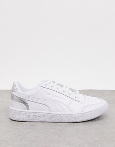 Серебристые кроссовки Puma Ralph Sampson Lo Metal-Серебряный
