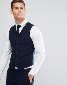 Темно-синий супероблегающий жилет ASOS DESIGN