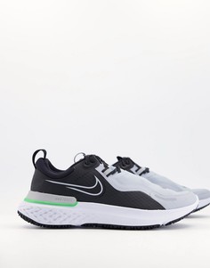 Серые кроссовки Nike Running React Miler Shield-Серый