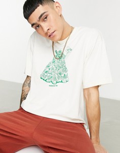 Белая футболка с графическим принтом adidas Originals Stan Smith-Белый