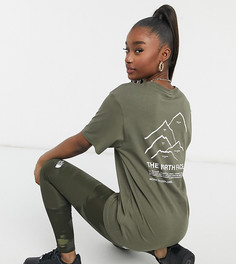 Футболка цвета хаки The North Face Peaks – эксклюзивно для ASOS-Голубой