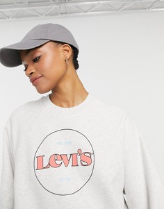 Серый свитшот с рукавами реглан и логотипом в круге Levis Levis®