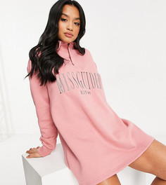 Розовое платье-футболка Missguided Petite-Розовый цвет