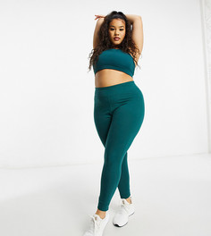 Леггинсы ASOS 4505 Curve-Зеленый цвет