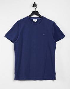 Футболка из хлопкового пике с круглым вырезом Lacoste-Голубой