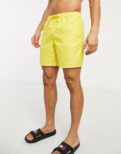 Желтые шорты для плавания средней длины ASOS DESIGN-Желтый