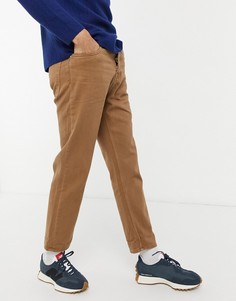 Темно-бежевые прямые джинсы до щиколотки ASOS DESIGN-Светло-бежевый