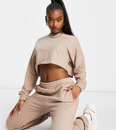 Базовый oversized-свитшот цвета мокко Missguided-Светло-коричневый