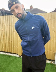 Темно-синяя спортивная куртка Nike-Темно-синий