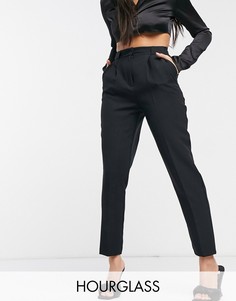 Суженные книзу строгие брюки черного цвета ASOS DESIGN Hourglass-Черный цвет