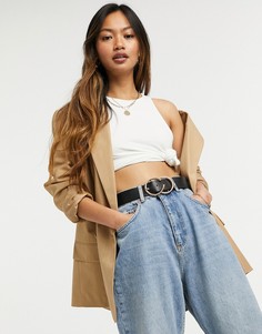 Бежевый пиджак ASOS DESIGN