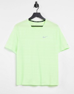 Неоново-зеленая футболка Nike Running Miler-Желтый