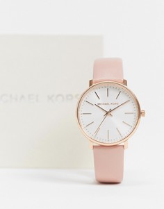 Часы с розовым кожаным ремешком Michael Kors MK2741 Pyper-Розовый цвет