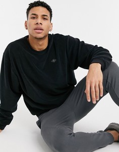 Черный махровый свитшот River Island-Черный цвет
