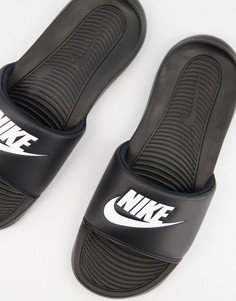 Черные шлепанцы Nike Victori One-Черный цвет