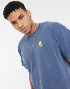 Синяя oversized-футболка с принтом в виде Барта New Look-Голубой