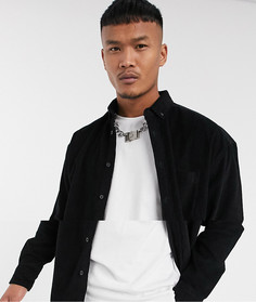 Черная вельветовая рубашка в стиле 90-х ASOS DESIGN-Черный