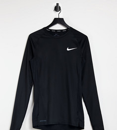 Черный термолонгслив Nike Pro Training Tall-Черный цвет