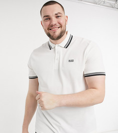 Белое с серебристым поло с окантовкой на воротнике BOSS Athleisure Paddy-Белый