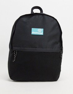 Черный рюкзак из нейлона и флиса ASOS Daysocial-Черный цвет
