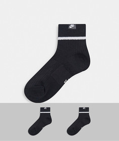 Набор из 2 пар черных носков Nike Essential-Черный