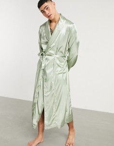 Халат мятно-зеленого цвета ASOS DESIGN-Зеленый цвет