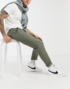 Эластичные узкие брюки цвета хаки Jack & Jones Intelligence-Коричневый цвет