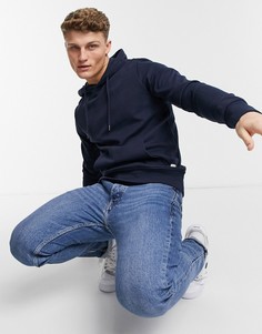 Oversized-худи темно-синего цвета Jack & Jones Essentials-Темно-синий