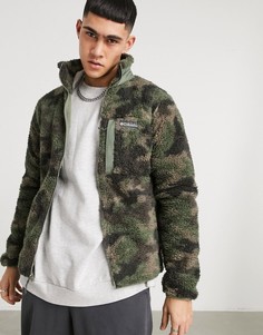 Зеленый камуфляжный джемпер из флиса на молнии Columbia Winter Pass Camo-Зеленый цвет