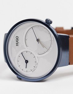 Часы с коричневым ремешком Hugo Boss Travel-Коричневый цвет