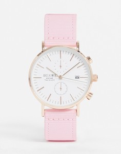 Часы с розовым кожаным ремешком Reclaimed Vintage Inspired-Розовый цвет