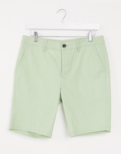 Супероблегающие шорты-чиносы пастельного зеленого цвета ASOS DESIGN-Зеленый цвет