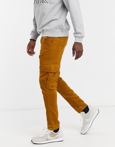 Светло-коричневые вельветовые брюки-карго New Look-Серый