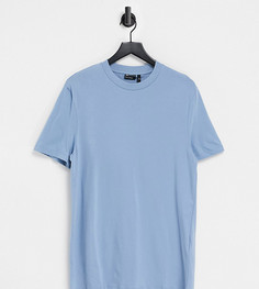 Голубая футболка из органического хлопка ASOS DESIGN Tall-Голубой