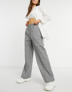 Спортивные брюки в стиле oversized в черно-белую клетку ASOS DESIGN-Многоцветный