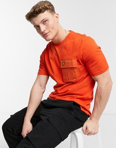 Оранжевая футболка с карманом из ткани рипстоп Lyle & Scott-Оранжевый цвет