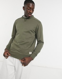 Свитшот с круглым вырезом и логотипом в винтажном стиле Timberland-Зеленый цвет