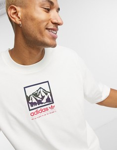 Свободная футболка с принтом adidas Originals adiplore-Белый