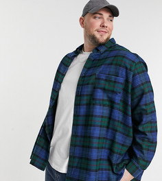 Рубашка в стиле super oversized в клетку тартан ASOS DESIGN Plus-Зеленый цвет