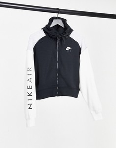 Худи черного цвета на молнии Nike Running Air-Черный